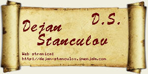 Dejan Stančulov vizit kartica